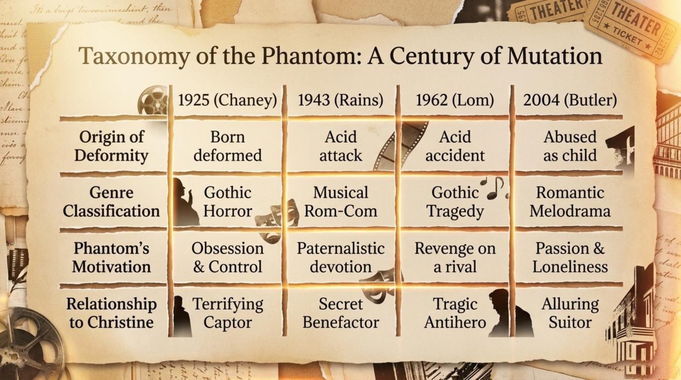 Comparative map of the Phantom across 1925, 1943, 1962, and 2004