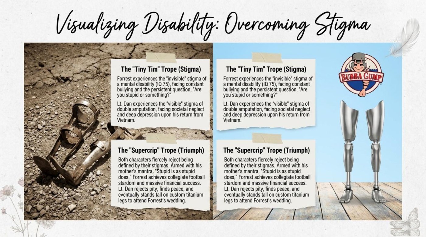 Stigma tropes and triumph visual with leg braces