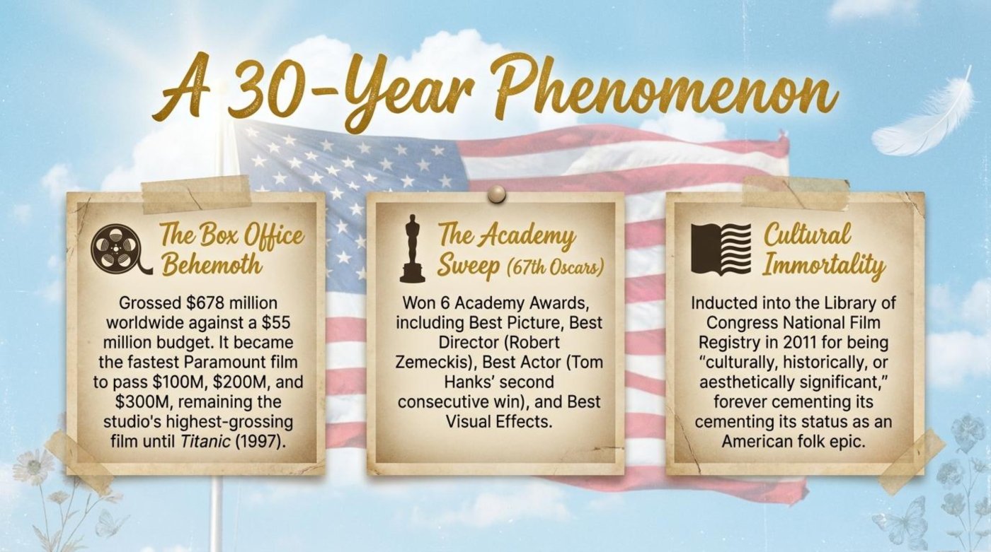 Film award and cinema reel showing the box office phenomenon