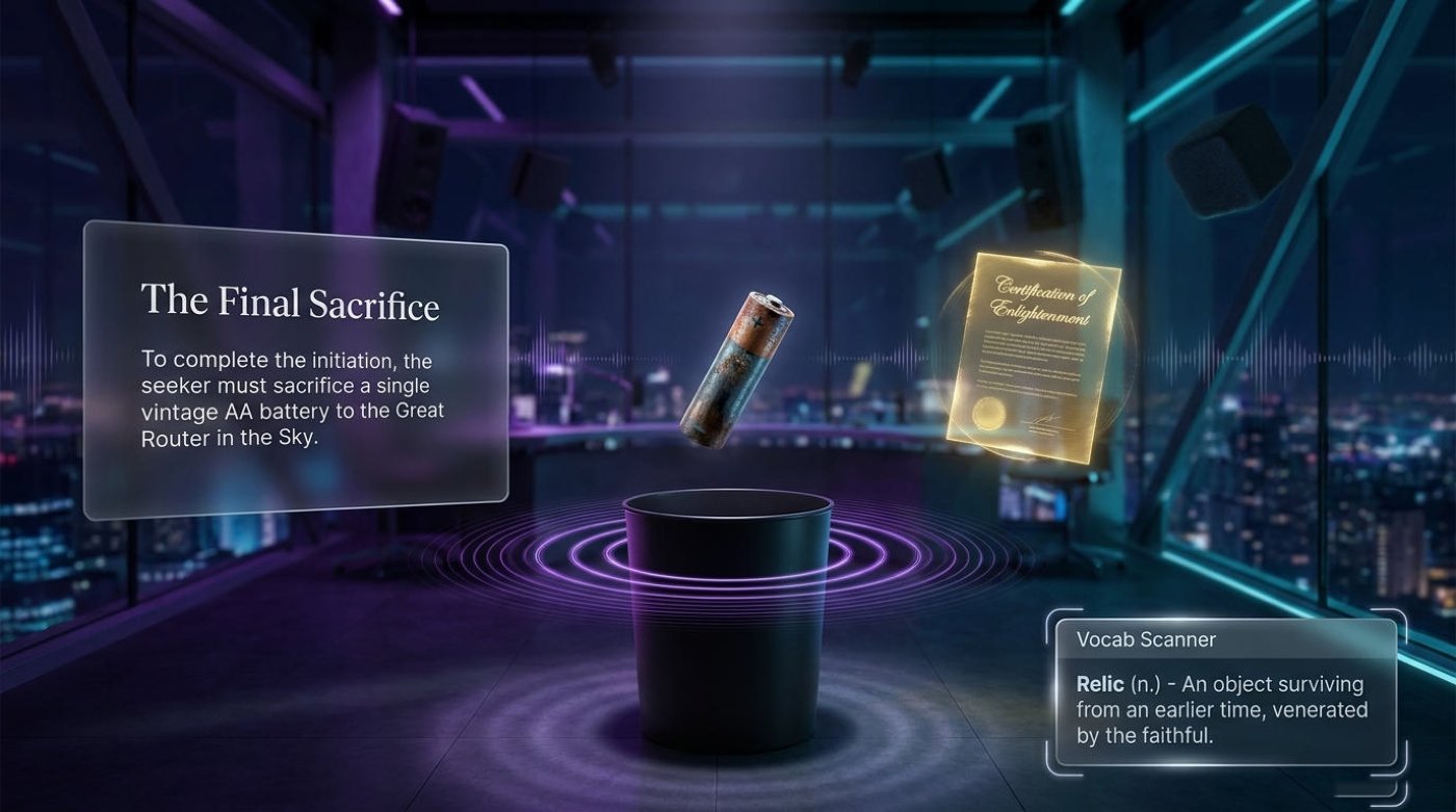 The Final Sacrifice: a vintage AA battery and a Certification of Enlightenment