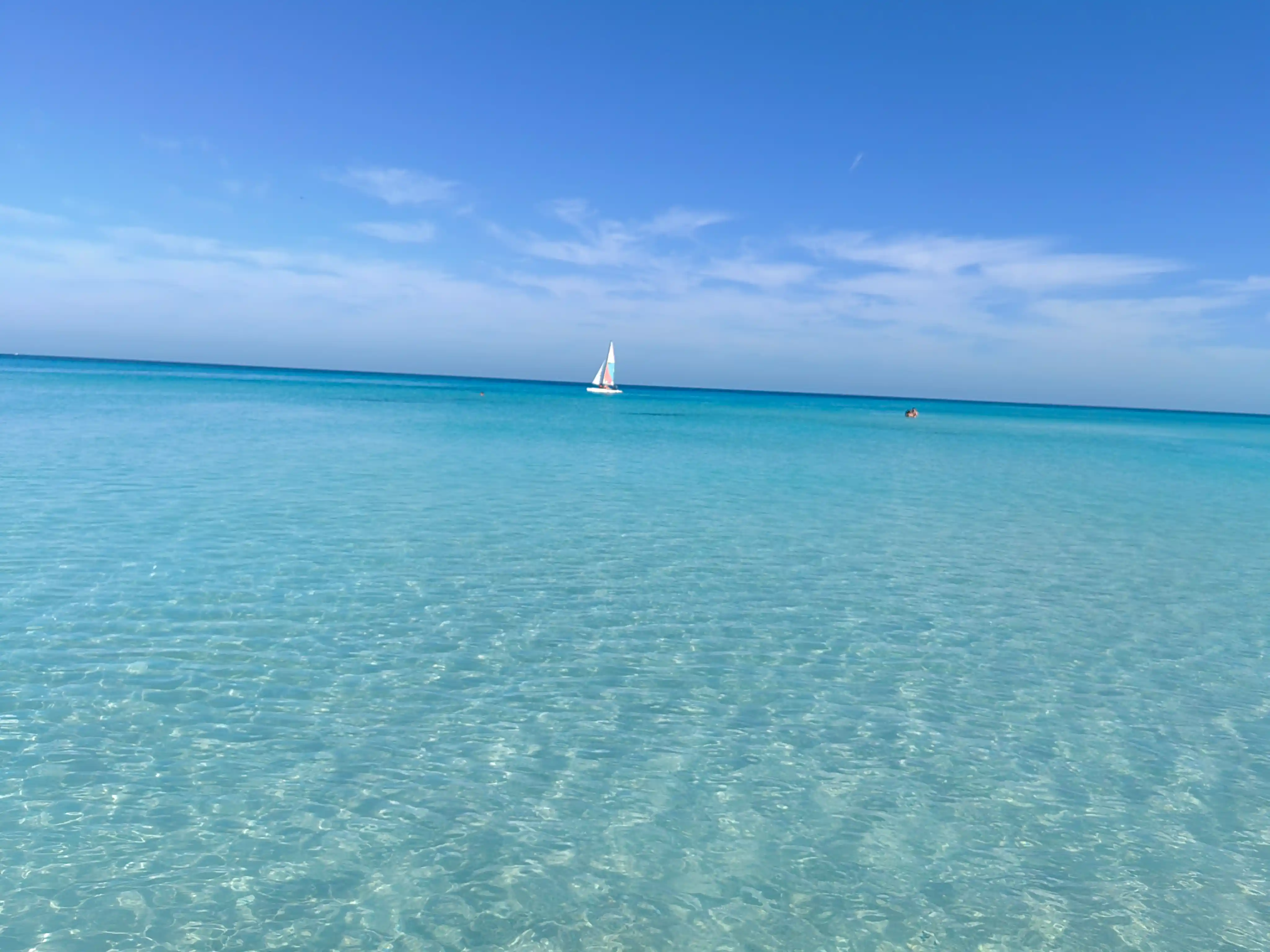 Sailboat on calm ocean