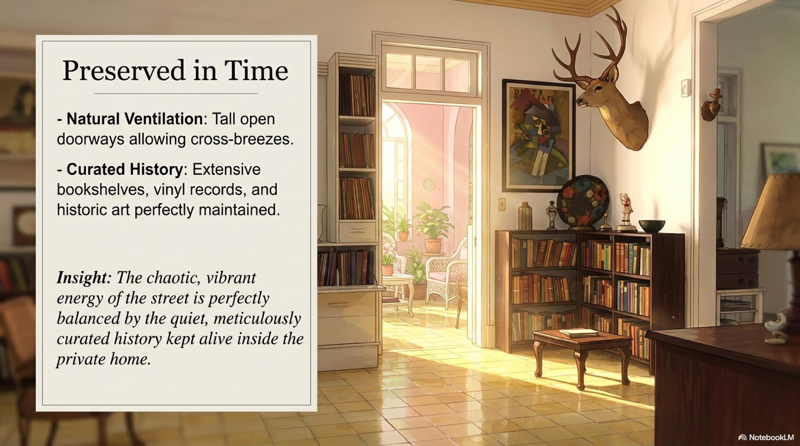 Hemingway's bookshelf and deer head - Finca Vigía